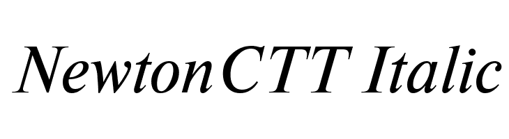 NewtonCTT Italic Font