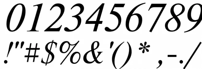 NewtonCTT Italic Font OTHER CHARS