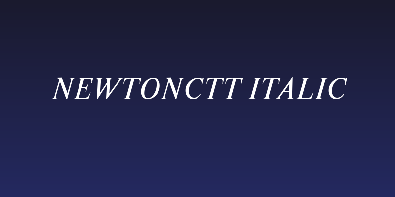NewtonCTT Italic Social Header