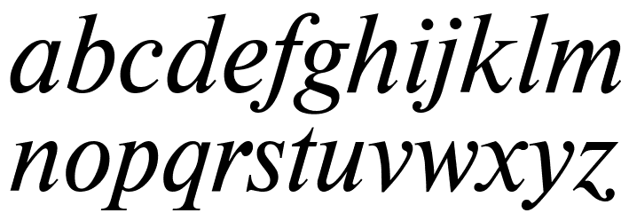 NewtonCTT Italic Font LOWERCASE