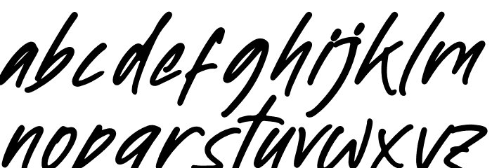 Newtonick Chodes Schriftart Kleinbuchstaben