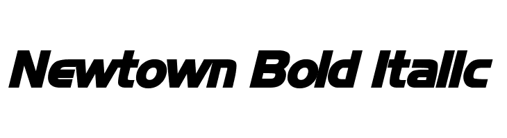 Newtown Bold Italic  Скачать бесплатные шрифты