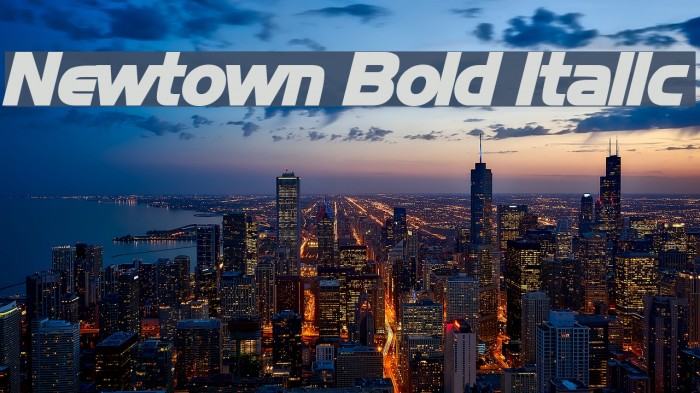 Newtown Bold Italic Font examples