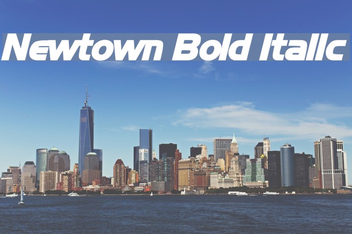 Newtown Bold Italic Font examples