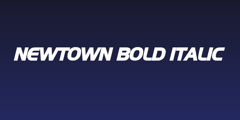 Newtown Bold Italic Social Header
