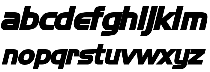 Newtown Bold Italic Font LOWERCASE