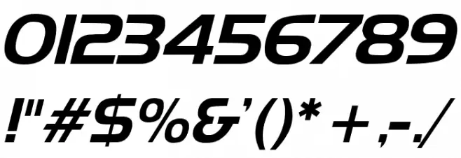 Newtown Italic Font OTHER CHARS