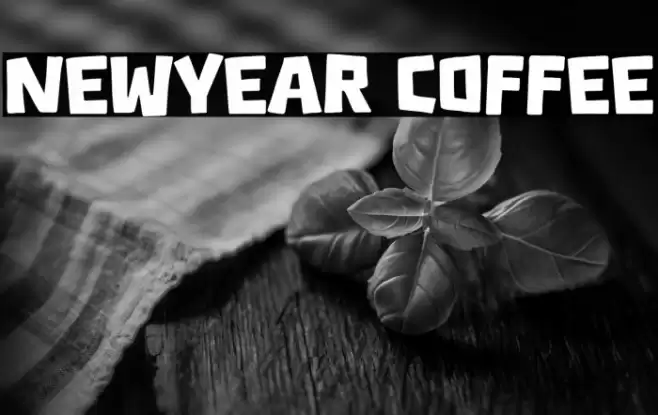 Newyear Coffee Font examples