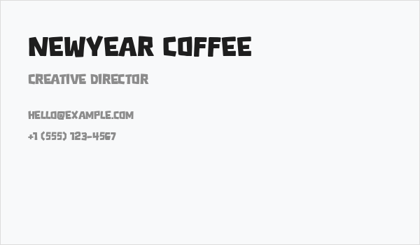 Newyear Coffee Business Card