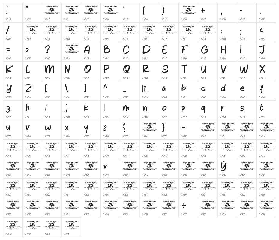 Newyear Playtime Character Map