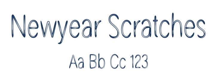 Newyear Scratches Font Preview