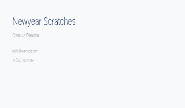 Newyear Scratches Business Card
