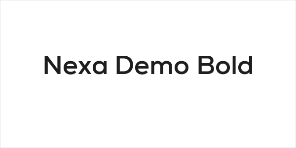 Nexa Demo Bold Logo