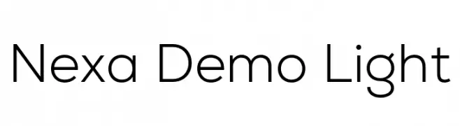 Nexa Demo Light  les polices de caractères gratuit tlcharger