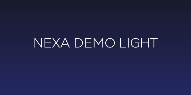 Nexa Demo Light Social Header