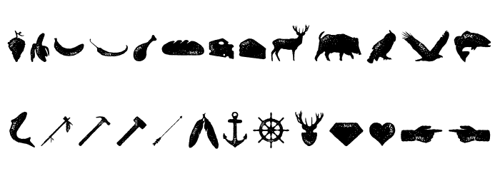Nexa Rust Extras Demo Icons Font LOWERCASE