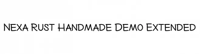 Nexa Rust Handmade Demo Extended  Free Fonts Download