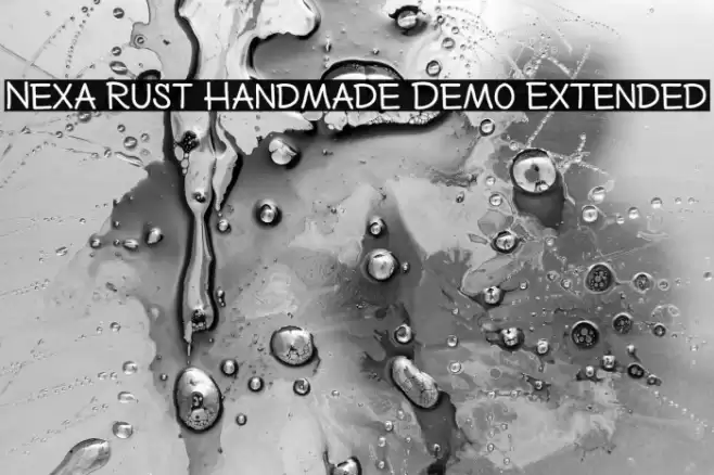Nexa Rust Handmade Demo Extended Font examples