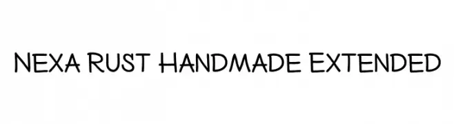 Nexa Rust Handmade Extended  les polices de caractères gratuit tlcharger