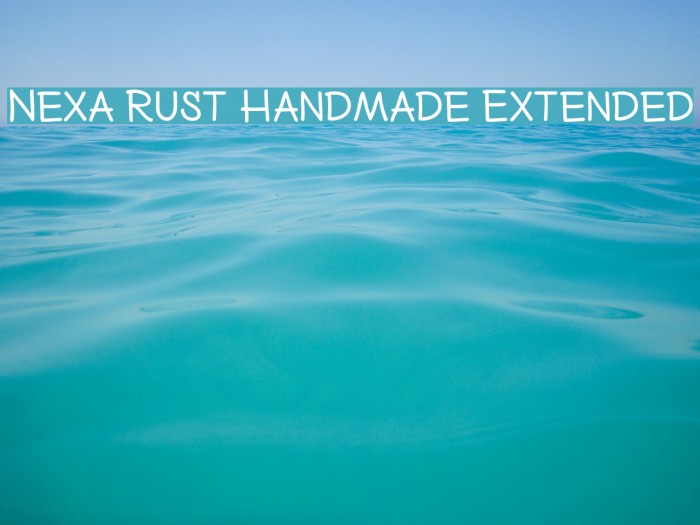 Nexa Rust Handmade Extended Font examples