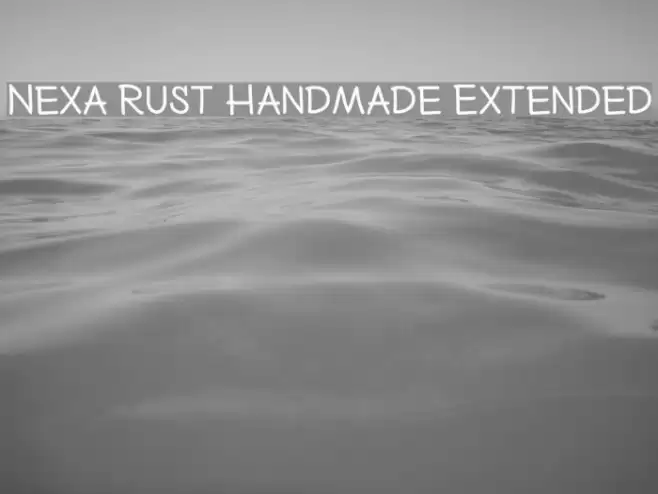 Nexa Rust Handmade Extended Caratteri examples