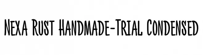 Nexa Rust Handmade-Trial Condensed  नि: शुल्क फ़ॉन्ट्स डाउनलोड