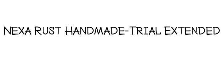 Nexa Rust Handmade-Trial Extended  नि: शुल्क फ़ॉन्ट्स डाउनलोड