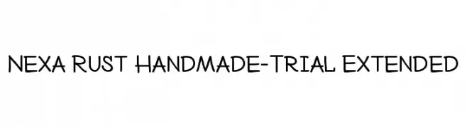 Nexa Rust Handmade-Trial Extended  नि: शुल्क फ़ॉन्ट्स डाउनलोड