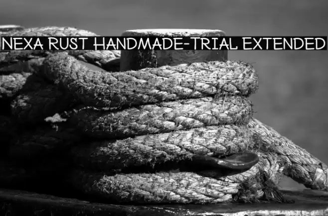 Nexa Rust Handmade-Trial Extended Font examples