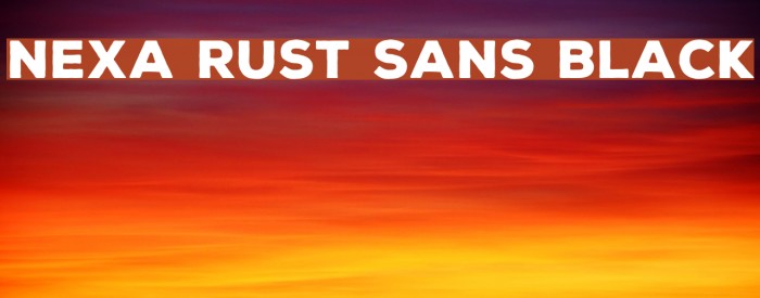Nexa Rust Sans Black Font examples