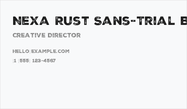 Nexa Rust Sans-Trial Black 2 Business Card