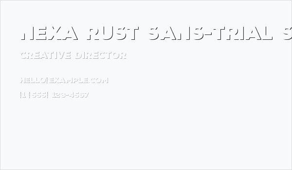 Nexa Rust Sans-Trial Shadow Business Card