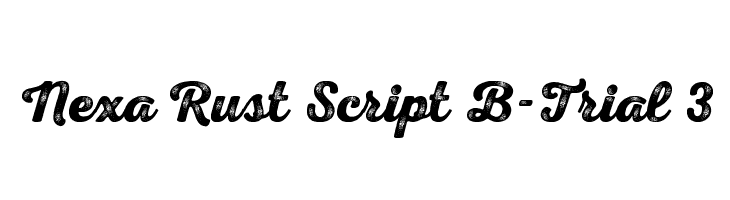 Nexa Rust Script B-Trial 3  नि: शुल्क फ़ॉन्ट्स डाउनलोड