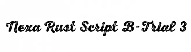 Nexa Rust Script B-Trial 3  les polices de caractères gratuit tlcharger