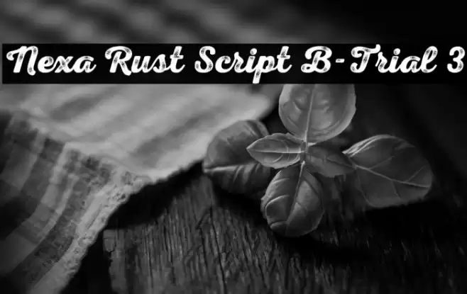 Nexa Rust Script B-Trial 3 Font examples