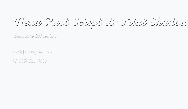 Nexa Rust Script B-Trial Shadow Business Card