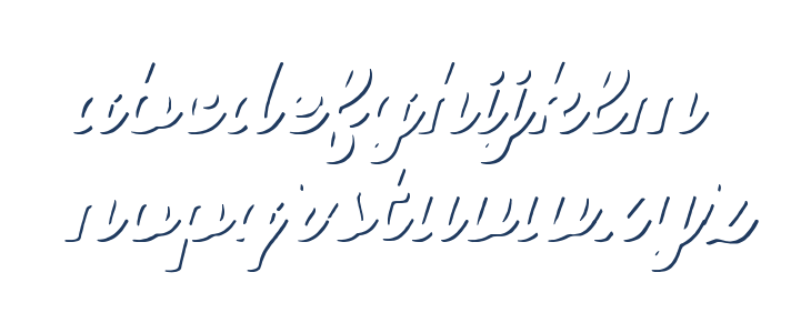 Nexa Rust Script B-Trial Shadow Lowercase
