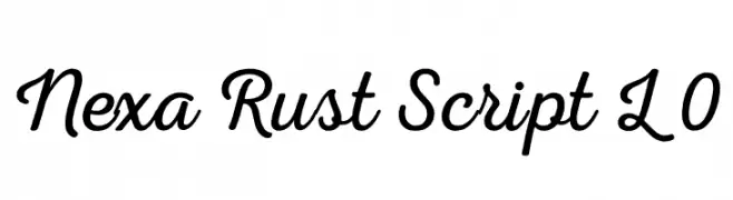 Nexa Rust Script L 0  नि: शुल्क फ़ॉन्ट्स डाउनलोड