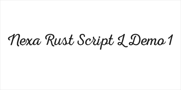 Nexa Rust Script L Demo 1 Logo