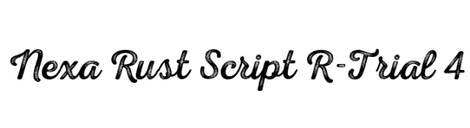 Nexa Rust Script R-Trial 4  les polices de caractères gratuit tlcharger