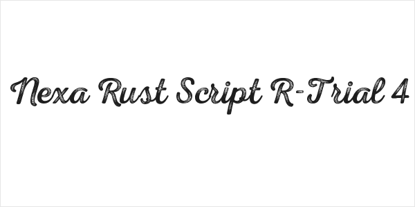 Nexa Rust Script R-Trial 4 Logo