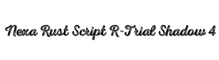 Nexa Rust Script R-Trial Shadow 4  Frei Schriftart Herunterladen