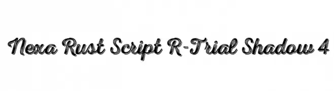 Nexa Rust Script R-Trial Shadow 4  les polices de caractères gratuit tlcharger