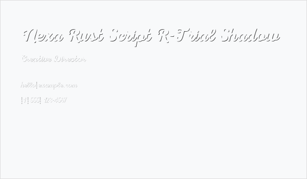 Nexa Rust Script R-Trial Shadow Business Card