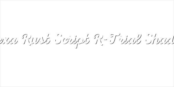 Nexa Rust Script R-Trial Shadow Logo