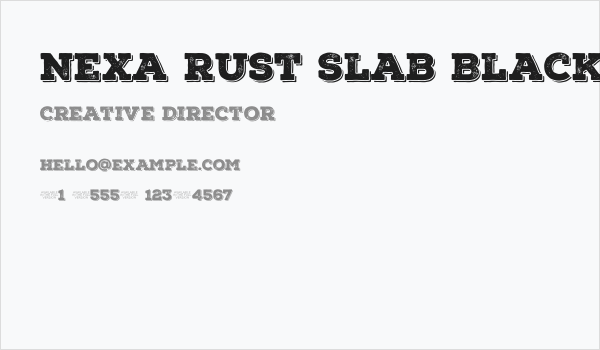Nexa Rust Slab Black Shadow 01 Business Card