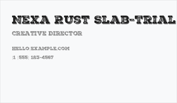 Nexa Rust Slab-Trial Black Shadow 3 Business Card