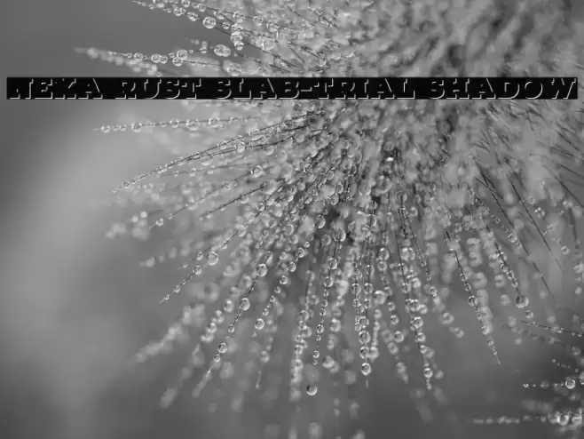 Nexa Rust Slab-Trial Shadow Font examples