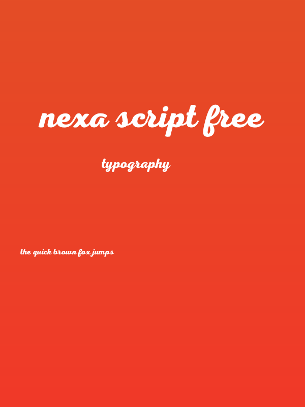 Nexa Script Free Poster