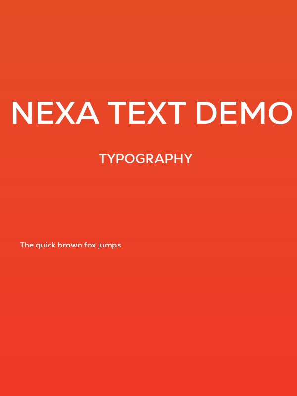 Nexa Text Demo Bold Poster